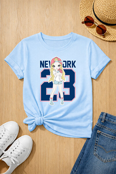 MYADA Νέα Υόρκη 23 Μπλουζάκι με στάμπα από 100% βαμβάκι Premium 27022