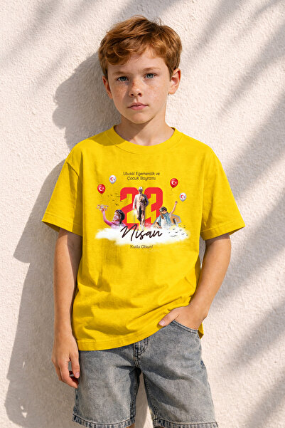 MYADA Μπλουζάκι 23 Απριλίου με θέμα τα Παιδιά του Ατατούρκ, 100% βαμβακερό, P...