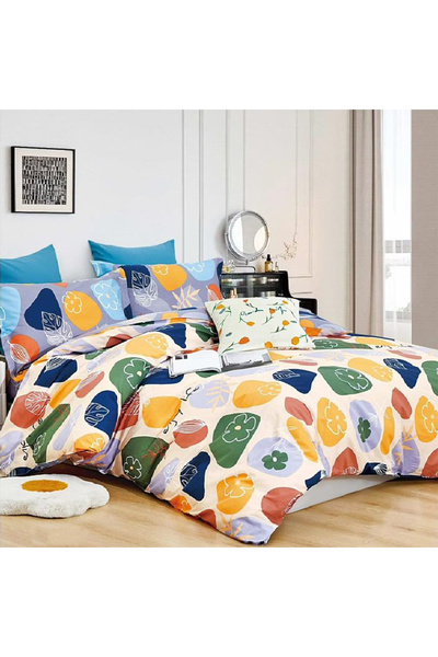 Five Store SUPER double bed linen, Siteki, ranforce cotton, multicolor, 4 pieces