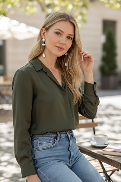 LYRA Bags & Accessories Lyra Women's Earrings with Stone Dangle and Pearl Det...