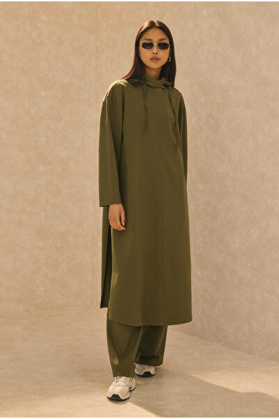 HEQA Hanorac lung cu glugă kaki