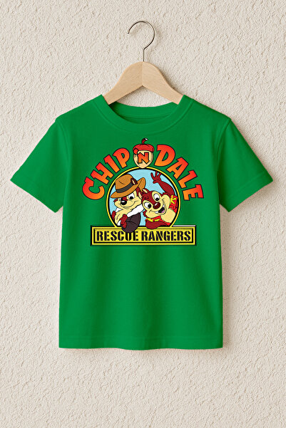 MYADA Tricou premium din bumbac 100% imprimat cu frații veveriță curioși 23397