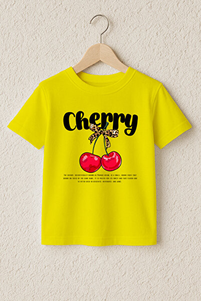 MYADA Μπλουζάκι με στάμπα κεράσια, 100% βαμβάκι, υψηλής ποιότητας 23497