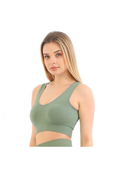 İNSPİRA Sports Bra Thick Straps Without Underwire Padded Women's Crop Top Bus...