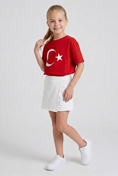 Dmb Kız Çocuk Gabardin Şort Etek 23 Nisan 29 Ekim Özel gün