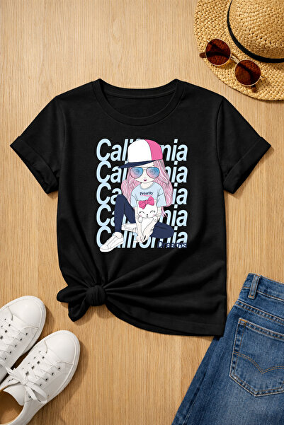 MYADA Μπλουζάκι California Style Dream με στάμπα, 100% βαμβακερό, υψηλής ποιό...