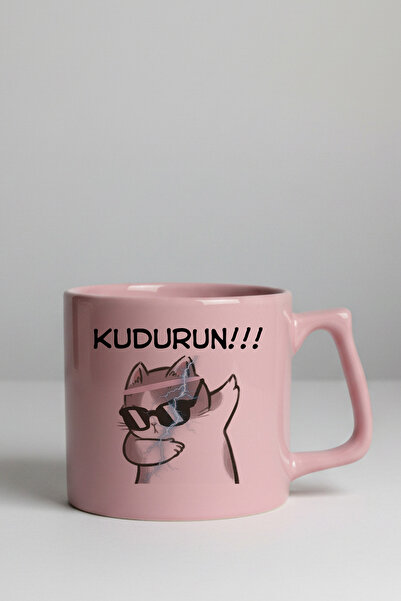 qoeuyl boutique Shut Up!!! Cool Cat Printed Fun Gift for a Friend Pink Color ...