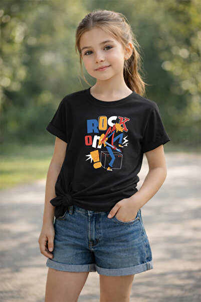 MYADA Παιδικό μπλουζάκι Rock On Girl με στάμπα, 100% βαμβάκι, Premium 26084