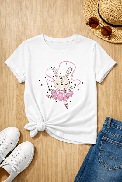 MYADA Παιδικό μπλουζάκι Ballerina Rabbit με στάμπα, 100% βαμβάκι, Premium 27009
