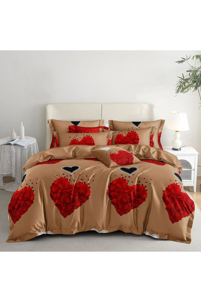 Five Store SUPER double bed linen, Ankara, mercerized cotton, multicolor, 4 p...