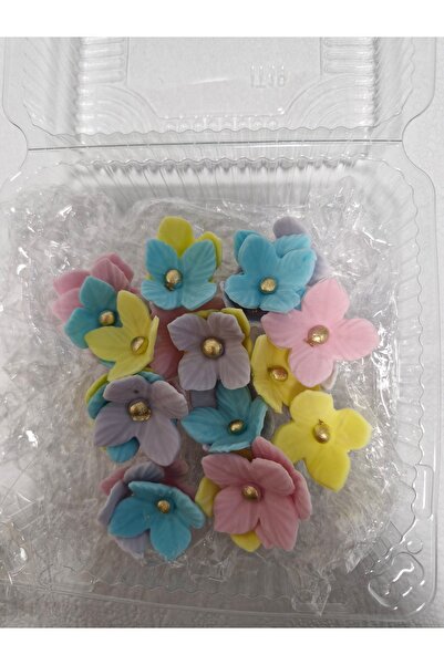 Decoratiuni Gabriela floriele colorate din pasta de zahar(35buc)