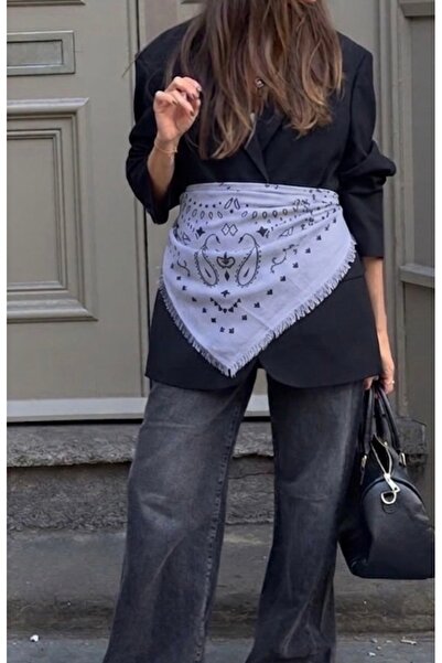 Markiz Takı Kujten Model Light Blue Four Seasons Thin 70*70 Scarf