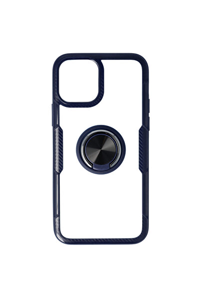 SEP Husa TPU+PC Carbon Ring Case Apple iPhone 12 Pro Albastru