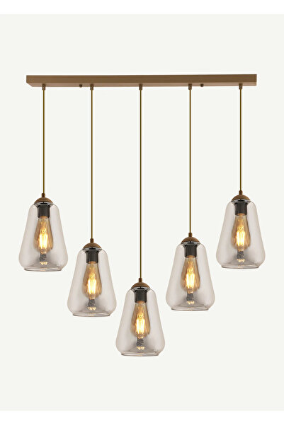 Bella Maison Fizz 5'li Sıralı Avize Eskitme (75x90 cm)