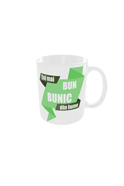 OEM Cana personalizata cel mai bun bunic (verde) , 350ml – cadoul ideal pentr...