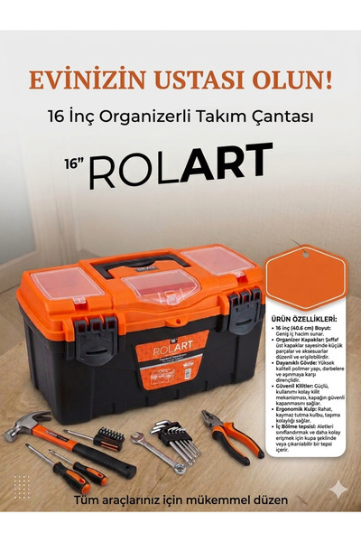 A-plast ROLART 16 " İnç Organizerli Takım Çantası ( Geniş İç Hacim)