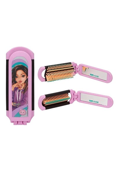 Top Model Сгъваема четка с огледало TopModel - лилава