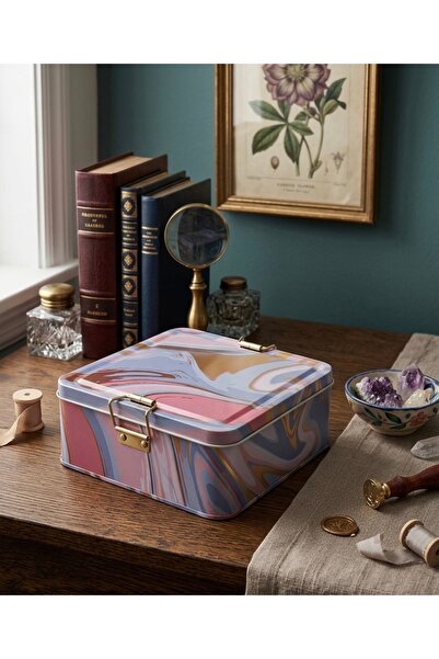 CHEMDLE Metal Kilitli Dekoratif Kutu Küçük