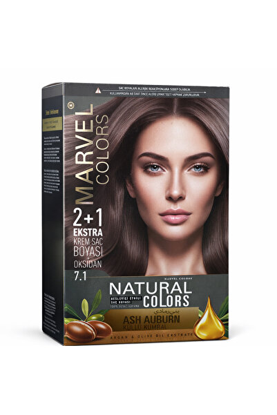 Marvel COLORS NATURAL COLORS Saç boyası 7,1 ASH AUBURN (Küllü Kumral)