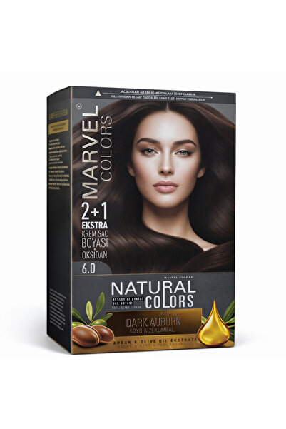 Marvel COLORS NATURAL COLORS Saç boyası 6,0 DARK AUBURN (Koyu Kumral)
