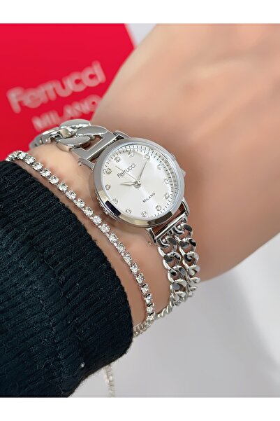 Ferrucci Steel Strap Minimal Case 2 Year Warranty 3 Atm Waterproof Women's Wr...