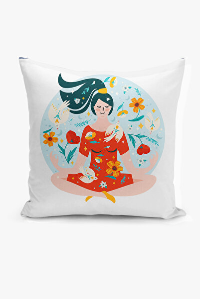 Filamente Κάλυμμα μαξιλαριού διπλής όψης με ψηφιακή εκτύπωση - Σχέδιο λουλουδ...