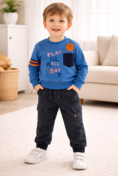 BAYHAS . Cargo Pocket Lycra Boys' Linen Trousers