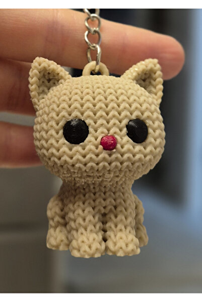 3DAtölyeMaker Esnek Kedi Anahtarlık