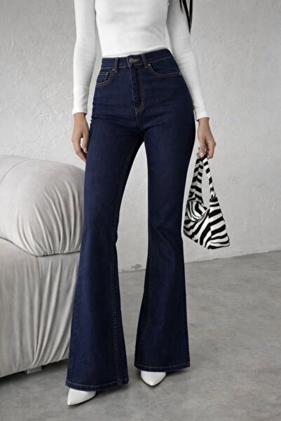 DRESSIFY WOMEN’S FASHION Γυναικείο τζιν παντελόνι με ψηλόμεσο φουσκωτό