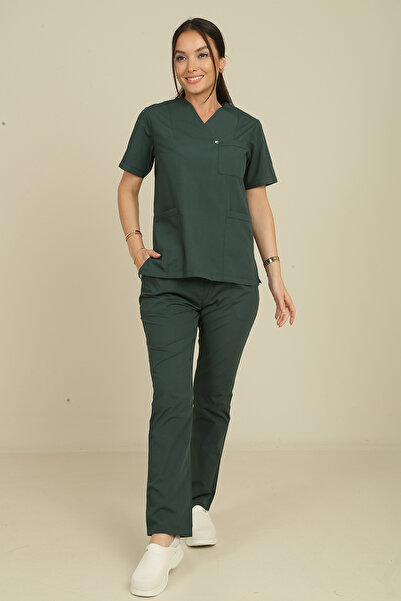 DENİZ İŞ Women's Yarasakol Belinda Scrubs Set - Petrol Green