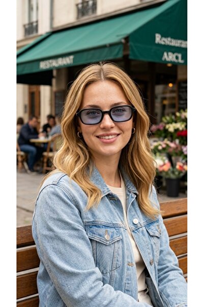 JULIANO Simmi Black Blue Sunglasses