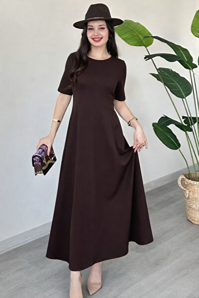 Şamdan Short Sleeve Long Dress