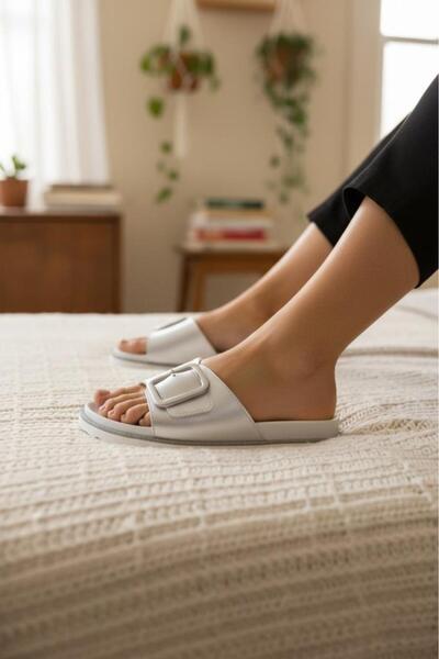 Ceyo نعال نسائي بمشبك لتقويم العظام مريح للاستخدام اليومي أبيض 9988-12 (35-41)