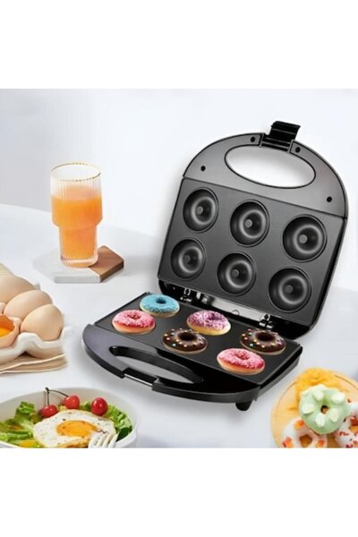 Rovitech Electric Donut Maker, 750W, Double Non-Stick Plates, Quick Baking, B...