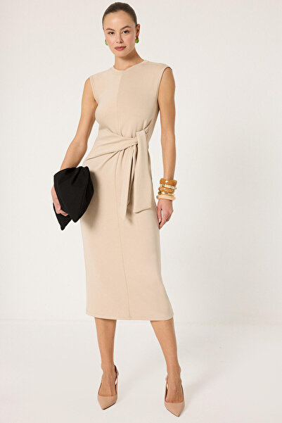 Touché Privé Front Tie Sleeveless Dress