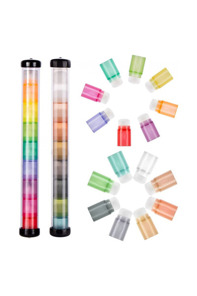 Yoseng Set of 16 Yoseng art sponge applicators, 3.4 x 1.7 cm, PVC, multicolor