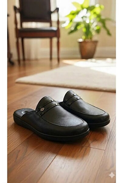 Didaly Black Men's Comfortable Sole Guest House Dowry and Groom Slippers