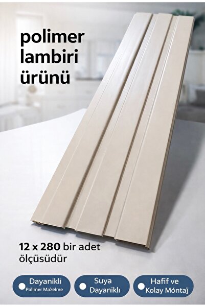 polimer LAMBİRİ VİZYON RENGİ 12 X 280 EV OFİS DUVAR DEKORLARI