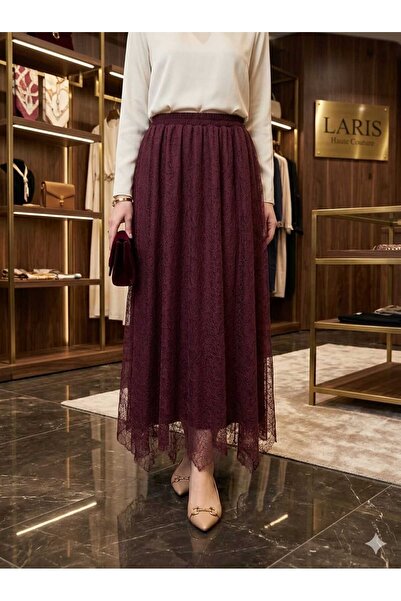 mf venessa Asymmetrical Cut Tulle Skirt Hijab