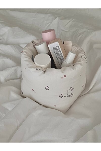 Lulishop Χαριτωμένο υφασμάτινο καλάθι με μοτίβο κουνελιού, με απαλή υφή, οργα...