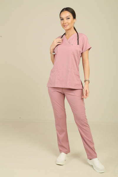 DENİZ İŞ Women's Yarasakol Belinda Scrubs Set - Powder