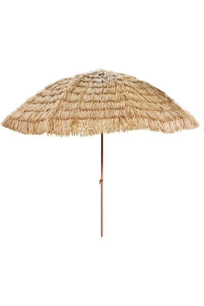 COSTWAY Backyard X-Scapes Umbrelă de exterior tip Tiki cu acoperiș din paie –...