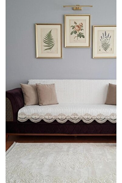 DAHABELLA LUXE HOME Luxurious French Laced Sponge Non-Slip Base Summer Velvet Sofa Cover 170X210 cm Sofa Bed Shawl