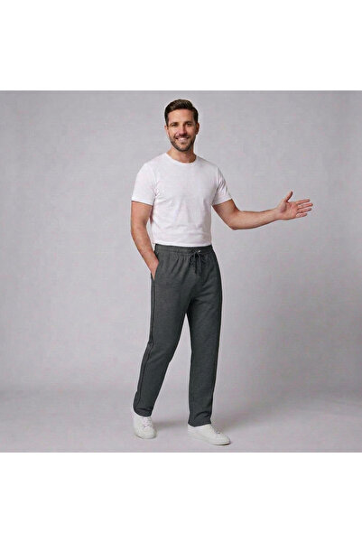 Pavotti Men's Two-Thread Side-Piping Baggy Sweatpants ((Wide Fit))