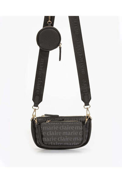 Marie Claire MONOGRAM CROSSBODY BAG IN BLACK
