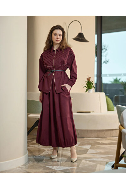 MissWhence Skirt Suit 39307 Burgundy