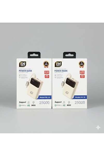 ENNOVA بنك طاقة إنوفا EN-18 بسعة 25000 مللي أمبير - شحن فائق السرعة 22.5 واط ...