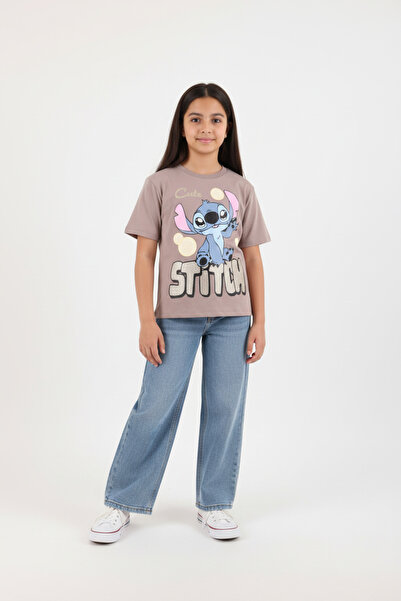 SOULTAN تي شيرت صيفي مطبوع عليه ستيتش للفتيات