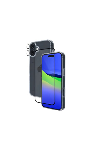 ArmorPro ملصق حماية عالي الدقة 3 في 1 لهاتف آيفون 16 - شفاف