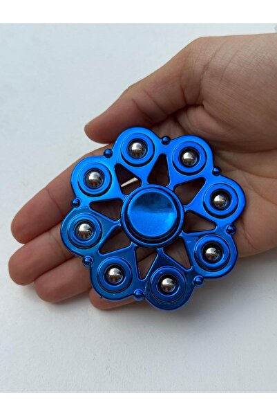 CUFFCUFFTOYS metal stres çarkı metal renklerde uzun dönen 9x9 cm MODEL: YAPRAK